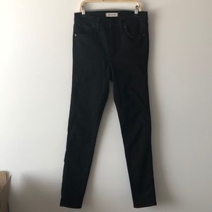 Madewell black 10” highrise skinny denim jeans